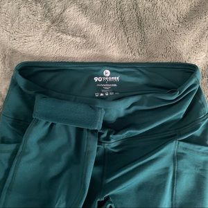 Forest green 90° Degree by Reflex fleece lined leggings, large